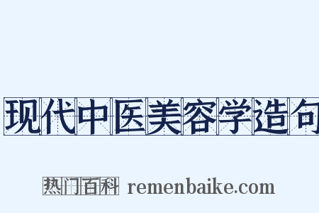现代中医美容学造句是什么意思的图片
